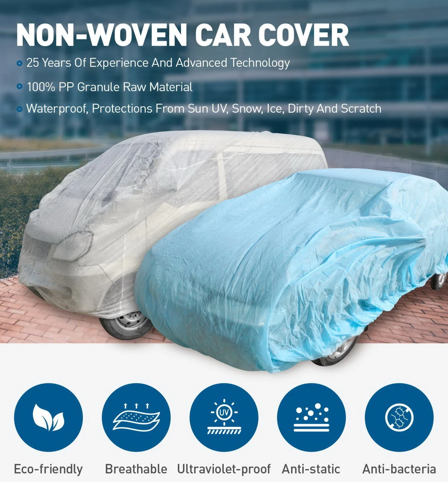 PP Cotton Automotive Cover Proof Windproof Waterproof Car Cover OEM Car Cover