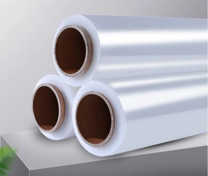 Plastic Wrap Transpranet LLDPE Stretch Film Jumbo Roll Packaging 500mm*80gauge*5kg