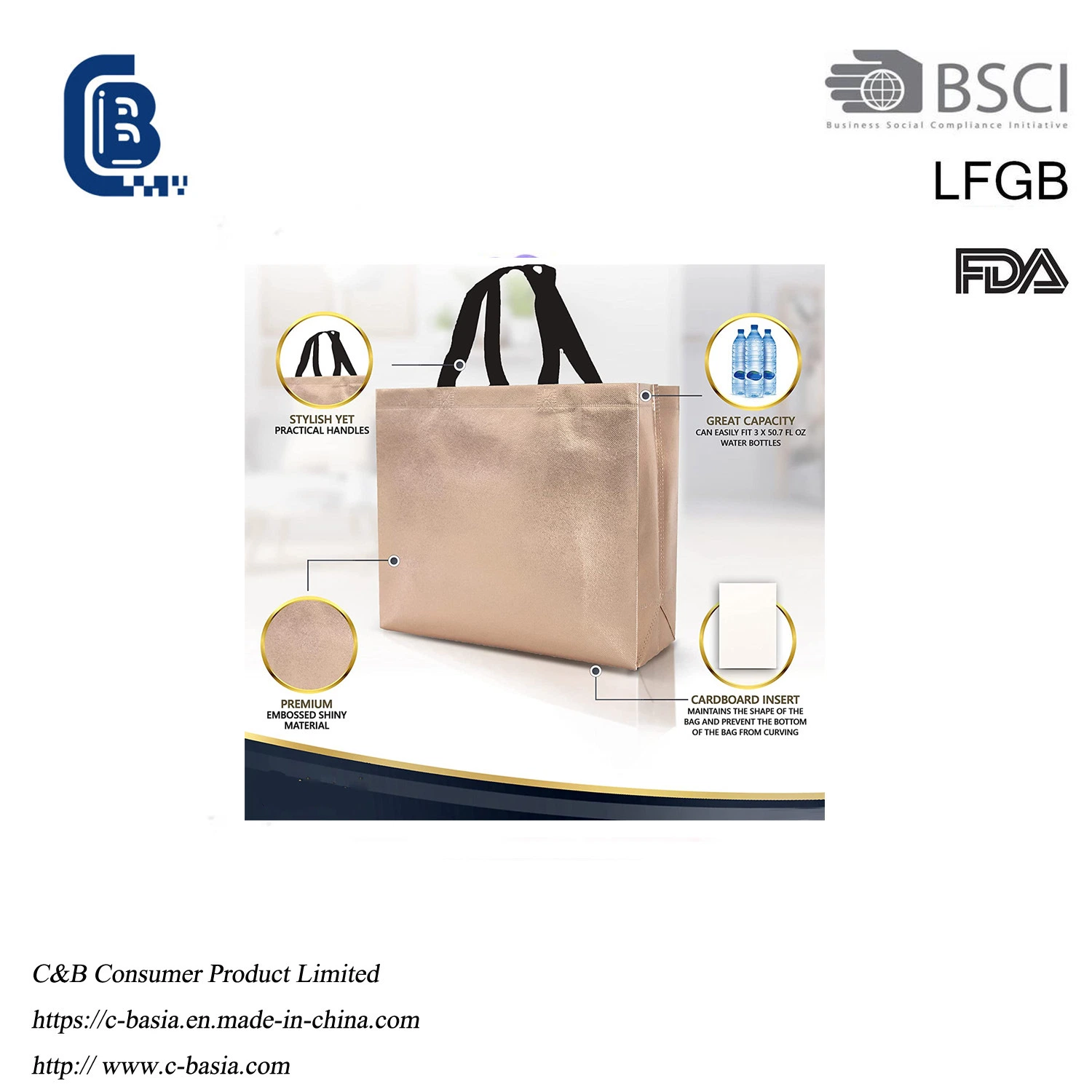 Wholesale/Supplier Customized Bright Film Fashion Non-Woven Gift Bags, High quality/High cost performance  Gift Bags