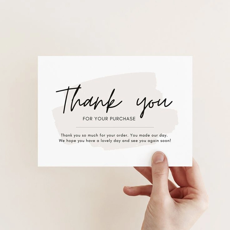 Custom Printing Logo Thank You Cards Business Name Postcards Greeting Card