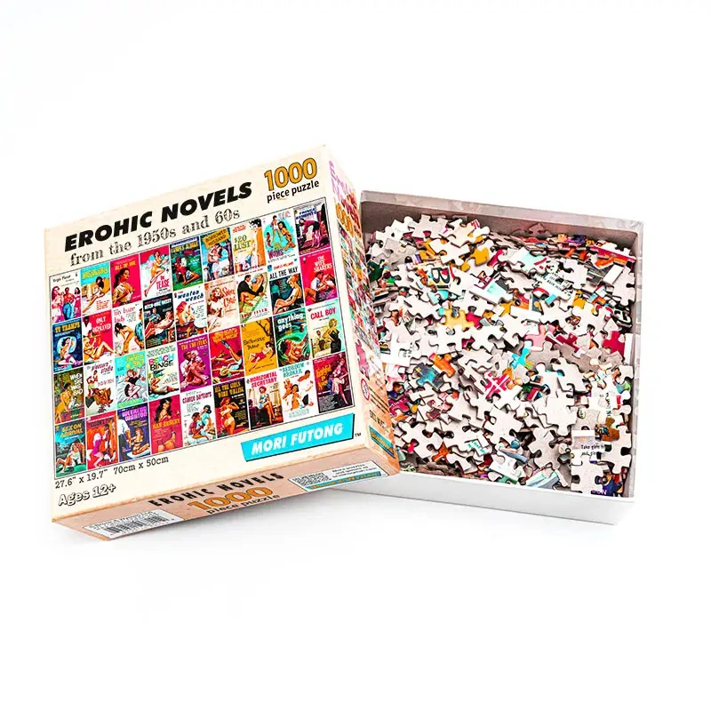 Großhandel Personalisierte Bunte Kunst Papier Tier Cartoon 500/1000 Stück Jigsaw Puzzles für Kinder Erwachsene