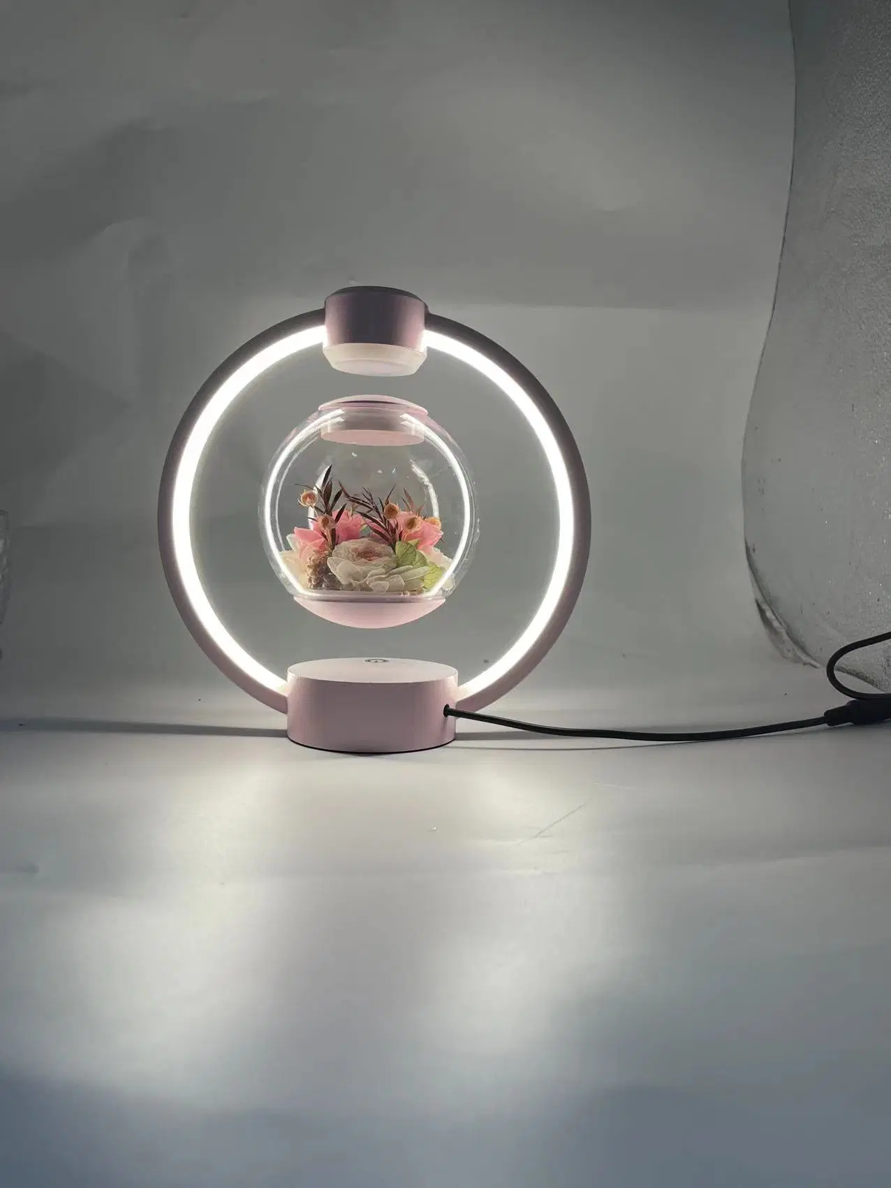 LED Luz levitación magnética decoración de Navidad, Fake flotante preservado Flores