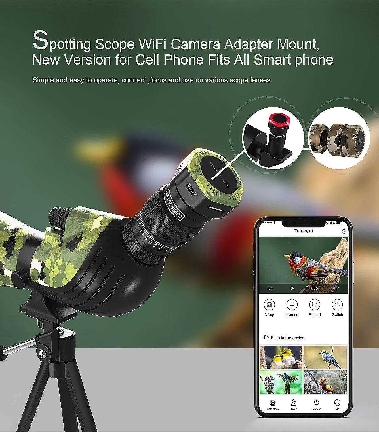 CMOS Sensor Astronomical Telescope WiFi Digital Camera Eyepiece Telescope Wificam (BM-SM12)