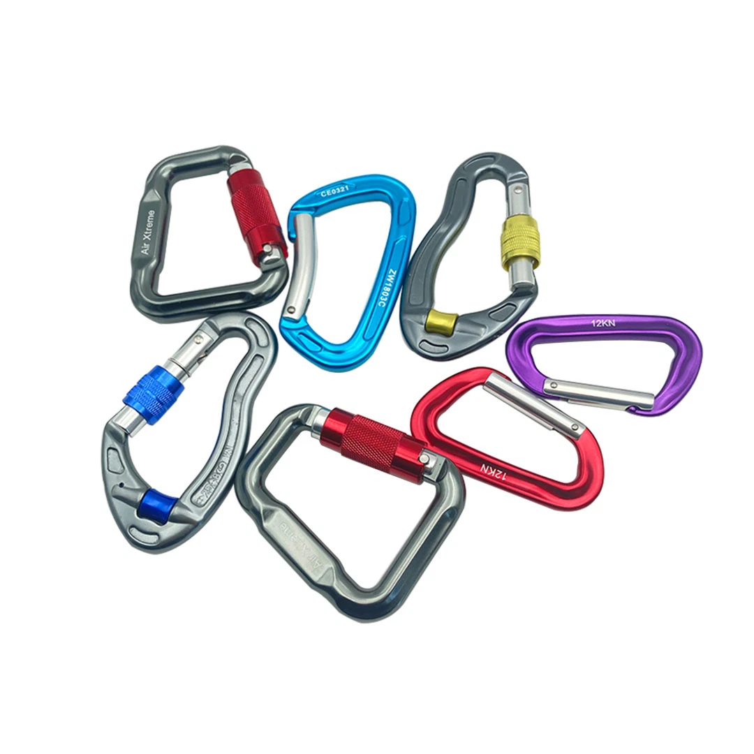 Custom 35kn Self-Locking 7075 Aluminium Spring Fall Protection Safety Belt Carabiner Hook