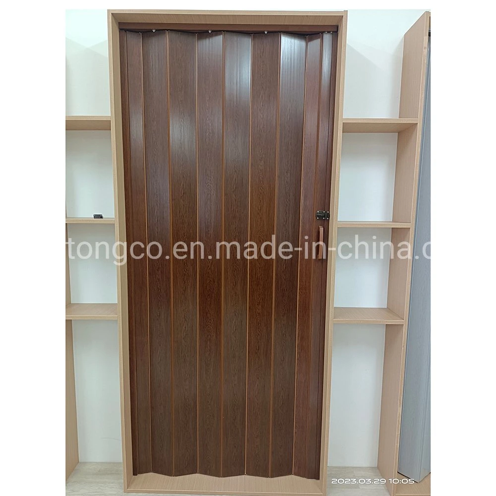 Habitación de PVC divisores horizontales de la prueba de fuego en forma de acordeón decoración interior puerta plegable con CE