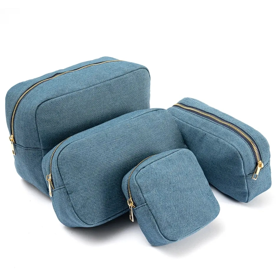 Retro Casual Denim Ladies Cosmetic Bag Travel Storage Stationery Personality Bag