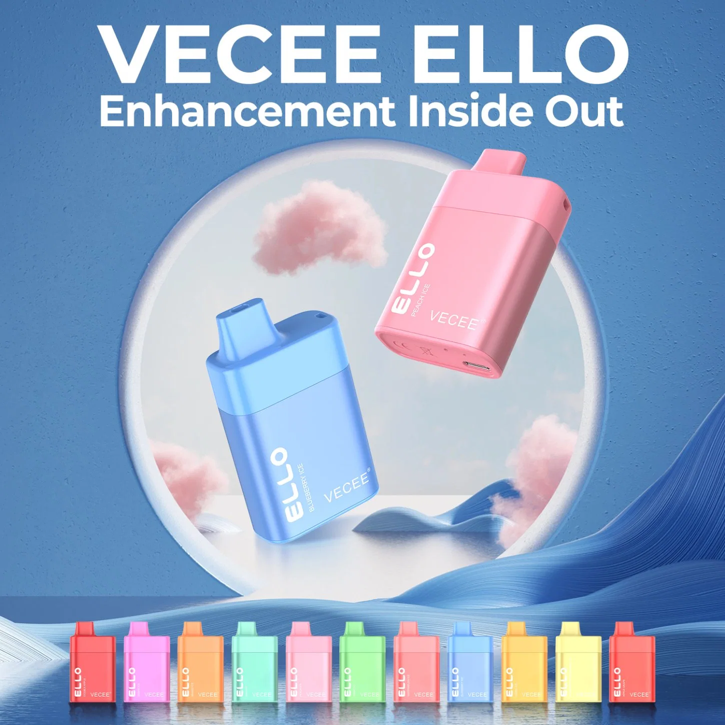 Carton Disposable Vecee 73*45*24mm Shenzhen Puff Bar Electronic Cigarette Wholesale/Supplier