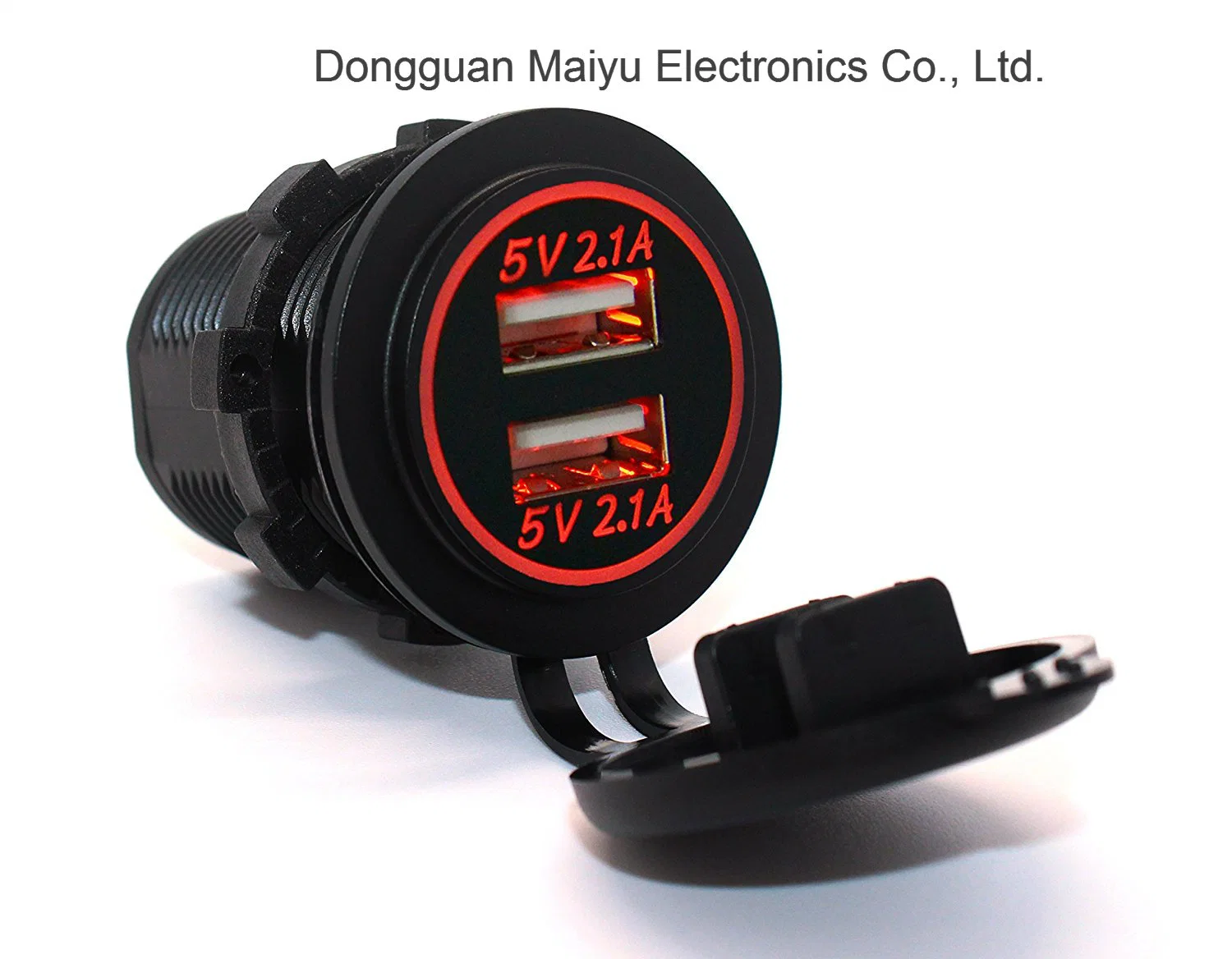 Auto Car-Styling Car-Charge 5V 4.2A USB Cargador Adaptador hembra doble toma de alimentación de 12V 24V Coches Motocicletas con LED