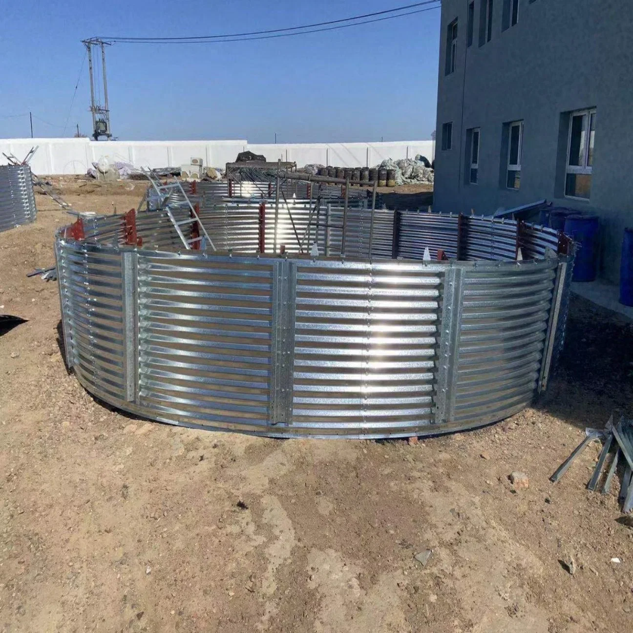 Wheat and Rice Silo 600t Ventilated Storage Silo for Bulk Grain