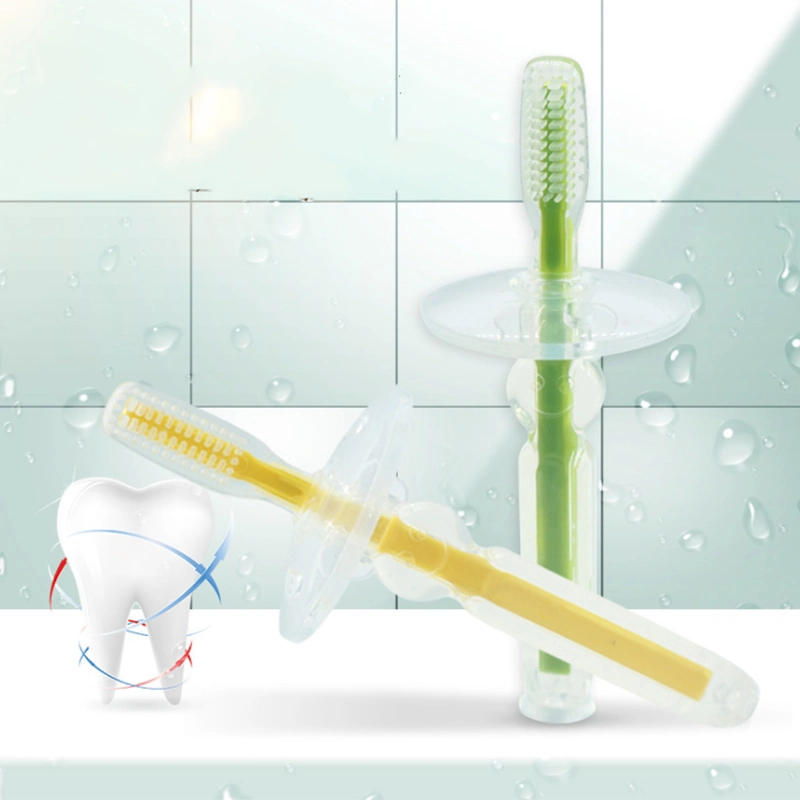 BPA-Free Liquid Silicone Oral-B Teeth Brushing Gum Toothbrush for Baby/Toddler/Kids/Child/Children