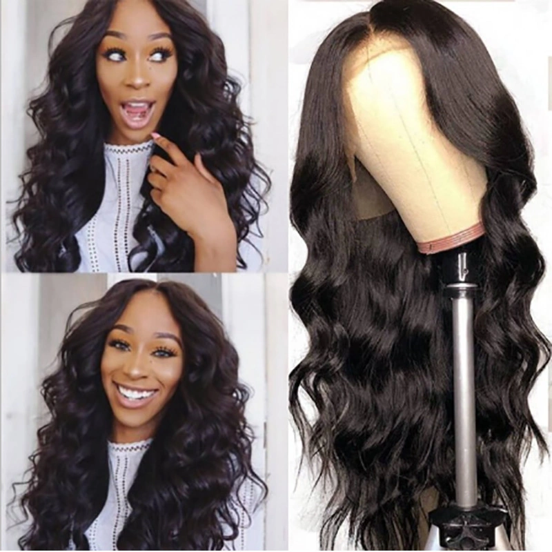 Amazon Hair Weave Long Curly Chemical Fiber High Temperature Wire Hair Wig with Center Parting