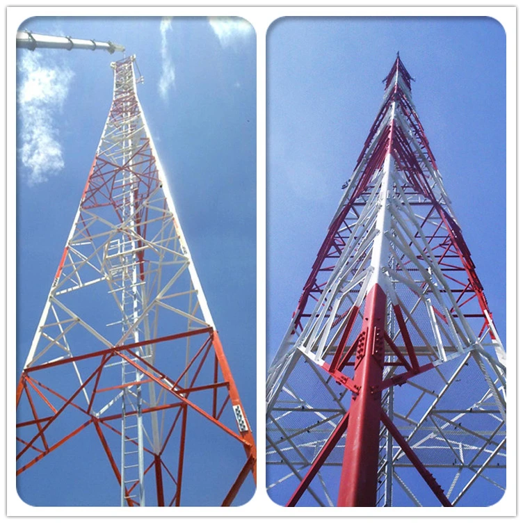 Self Supporting Steel Lattice 3legged or 4 Legged Angle Steel and Steel Tubular Communication Telecom Antenna Tower