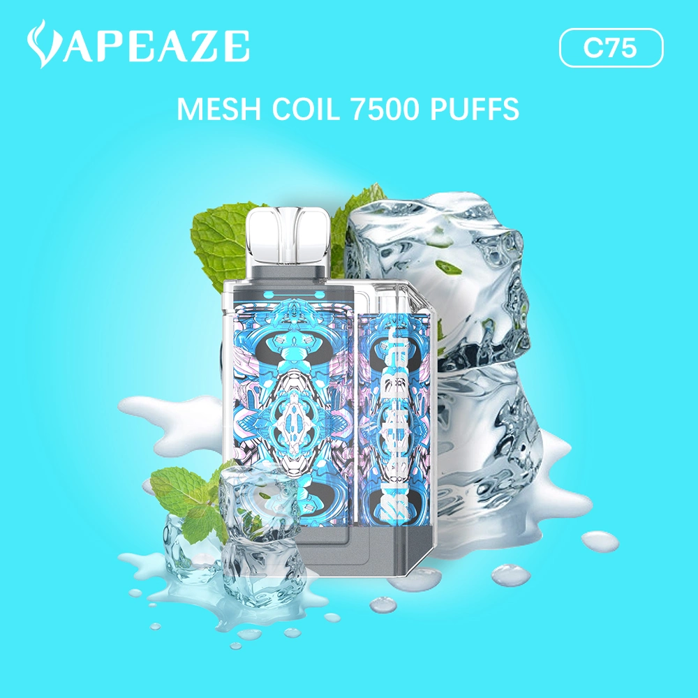 Vente en gros Vape Pen vaporiseur fumée de vapeur Atomizer Factory Clear E Cigarettes 5000 bouffées 7500 bouffées saveurs de fruits rechargeable électronique jetable Cigarette