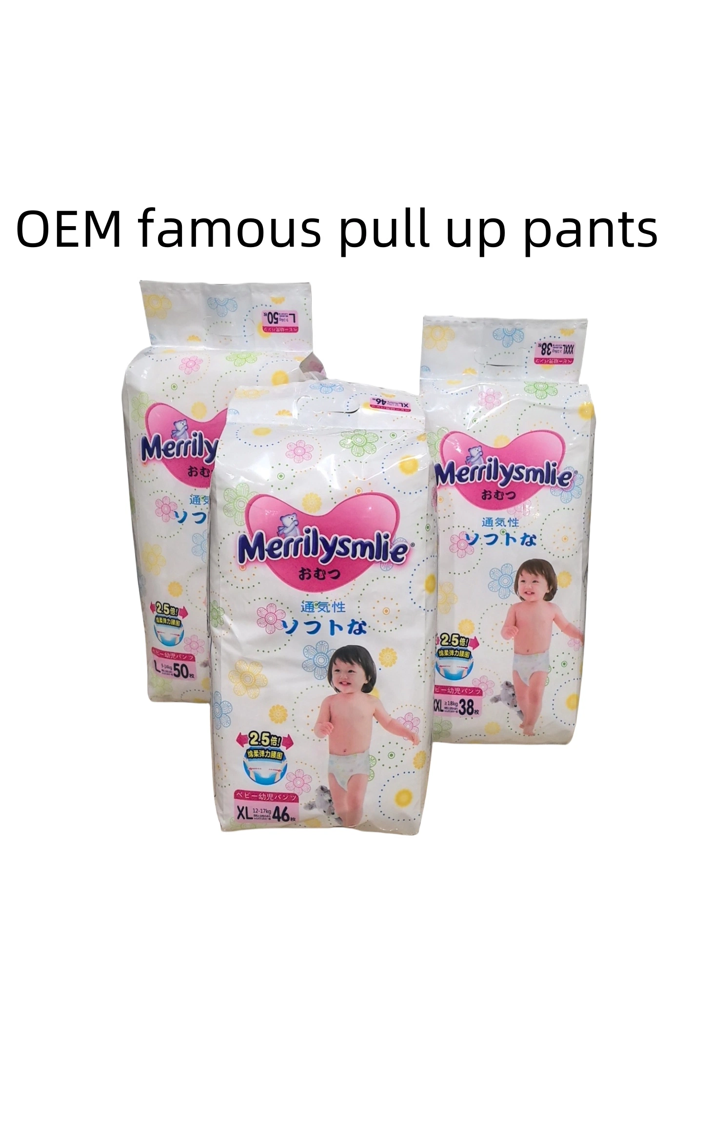 O melhor preço é o Leak Guard impresso para bebé com fraldas de algodão Winshare qualidade de inspeção elevada absorção Disposable famosa Brand Baby Pants Calças de tamanho L.