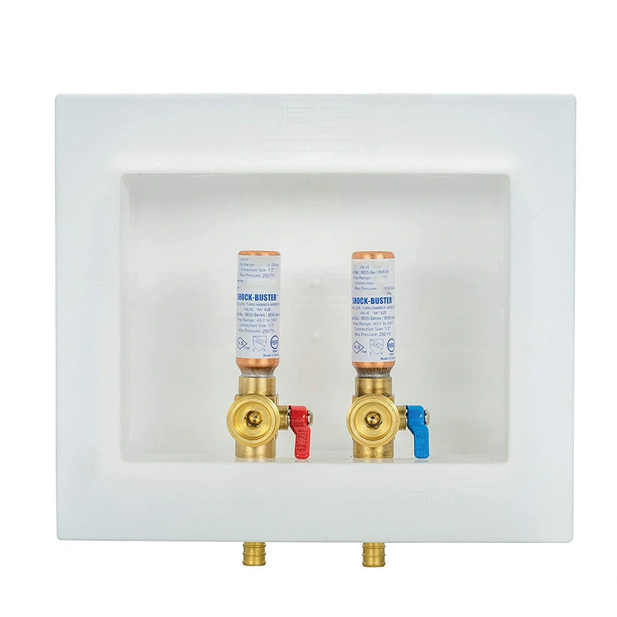 Brass Washing Machine Valve Outlet Box with Water Hammer