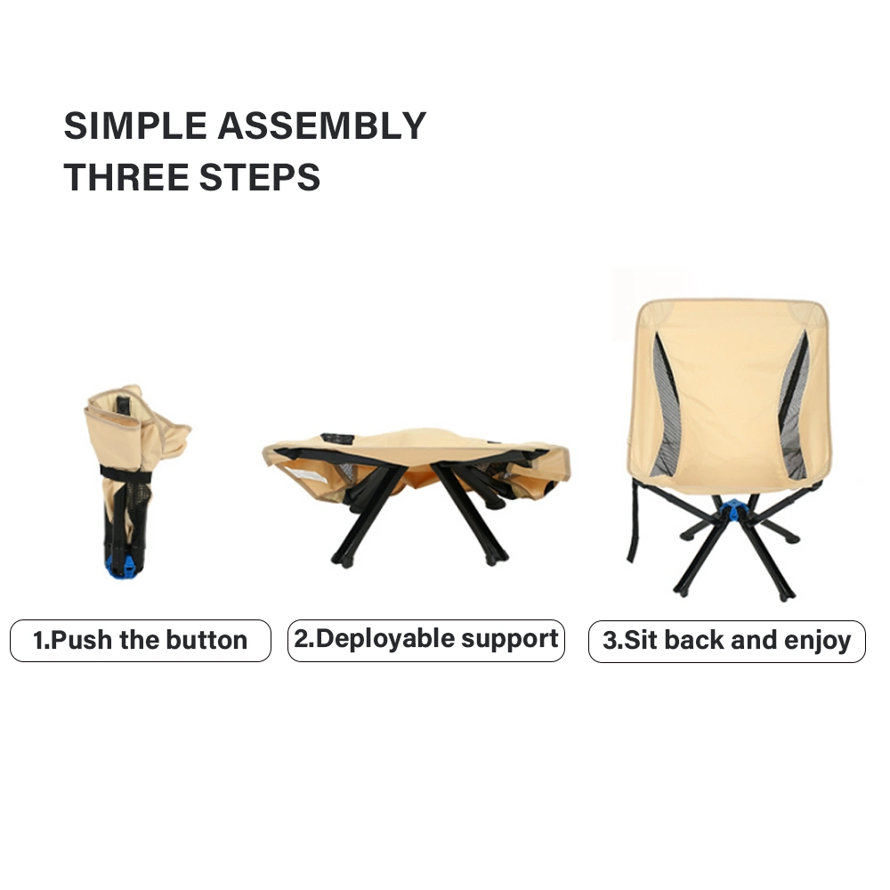 كرسي التخييم المحمول بحجم كبير - كرسي قابل للطي محمول ومتعدد الاستخدامات للبالغين.