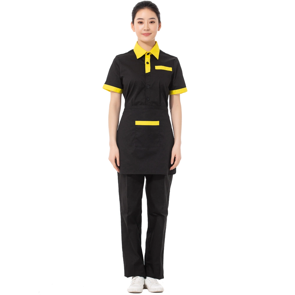 Wholesale/Supplier Hotel Restaurant Unisex Busperson Shirts Waiter Workwear Uniform