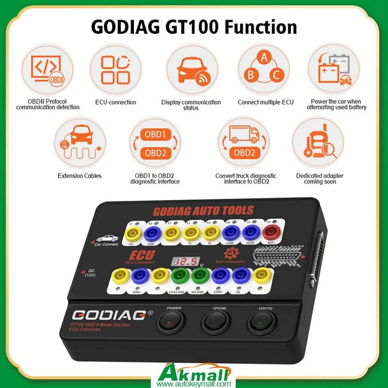 Godiag GT100 de la Herramienta de Auto Obdii romper la caja ECU