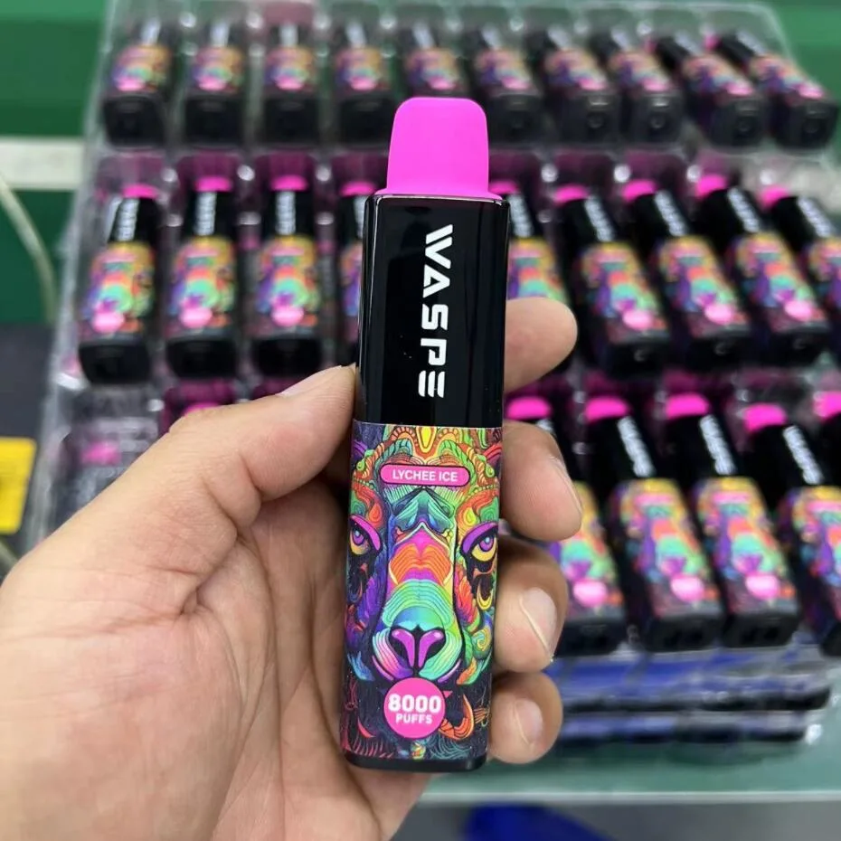 Cápsulas descartáveis de 16 ml Vape recarregável 20mg, autênticas Waspe 8000 Sal de nicotina