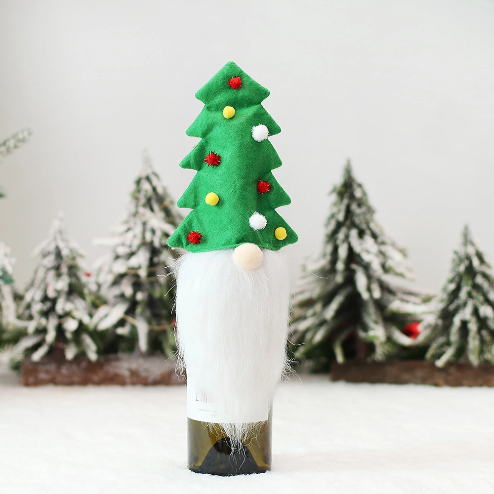 Christmas Tree Wine Bottle Set Rudolph Wine Bottle Cap Kitchen Table Dress up Props