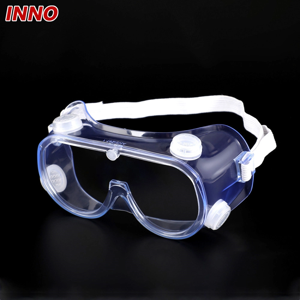 Inno-Aj003 Manufacturer Wholesale/Supplier Anti Fog Fully Fit Soft PVC Frame Polycarbonate Lens Safety Glasses Environmental Protection