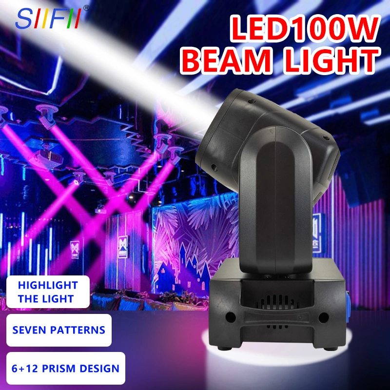 100W LED Moving Head Beam DJ Night Club Disco Stage Mini Sharpy Beam Moving Head Beam Lights