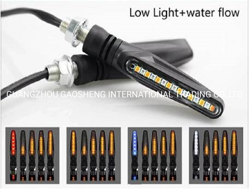 Low Light Water Flow Motorcycle LED Turn Signal Light