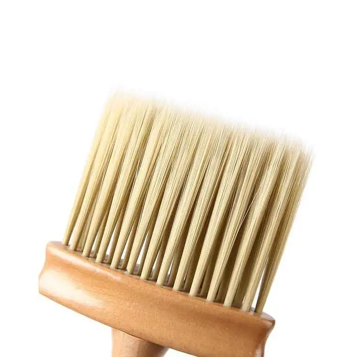 Limpeza de pêlos Barbeiro escova de limpeza de madeira Sweep Cabo de Barbeiro pescoço