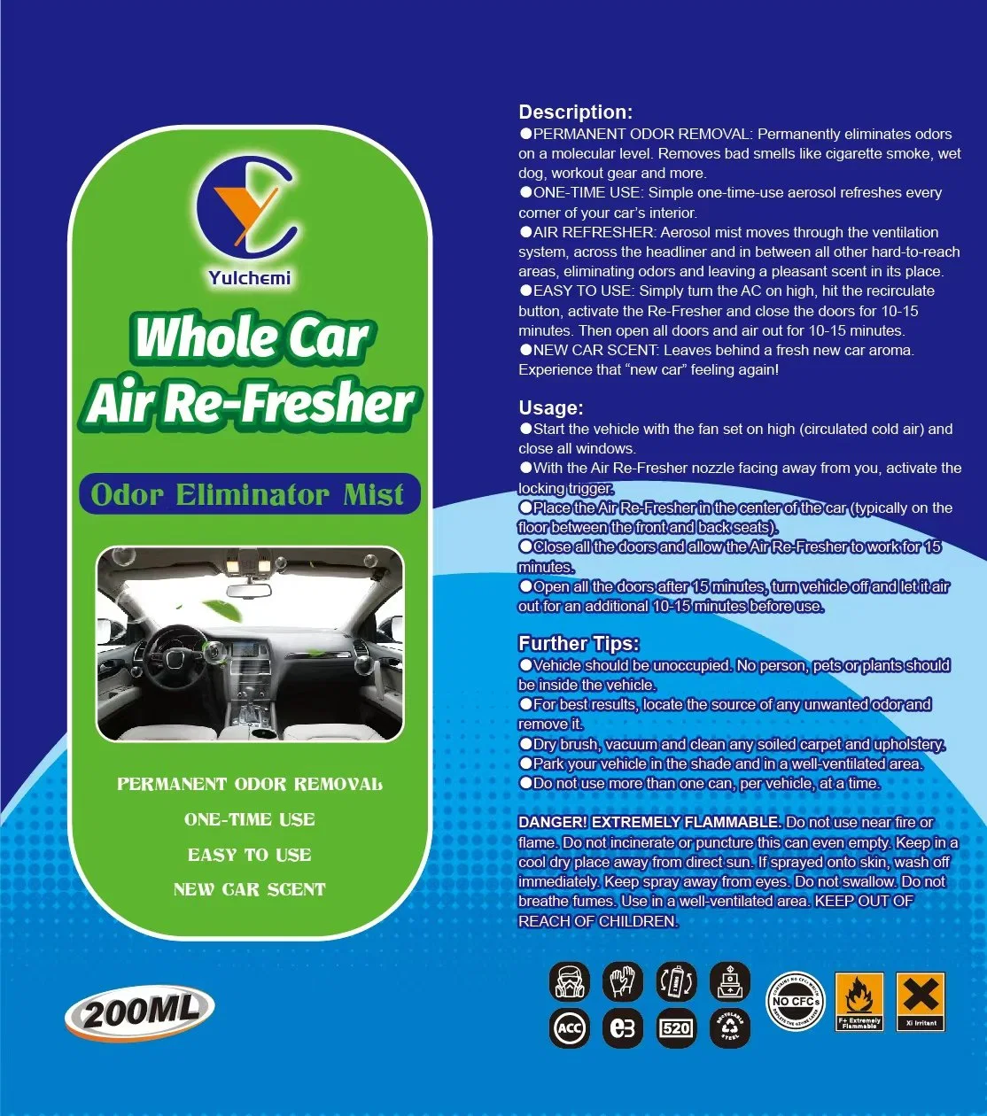 Portable Natural Car Air Freshener Spray