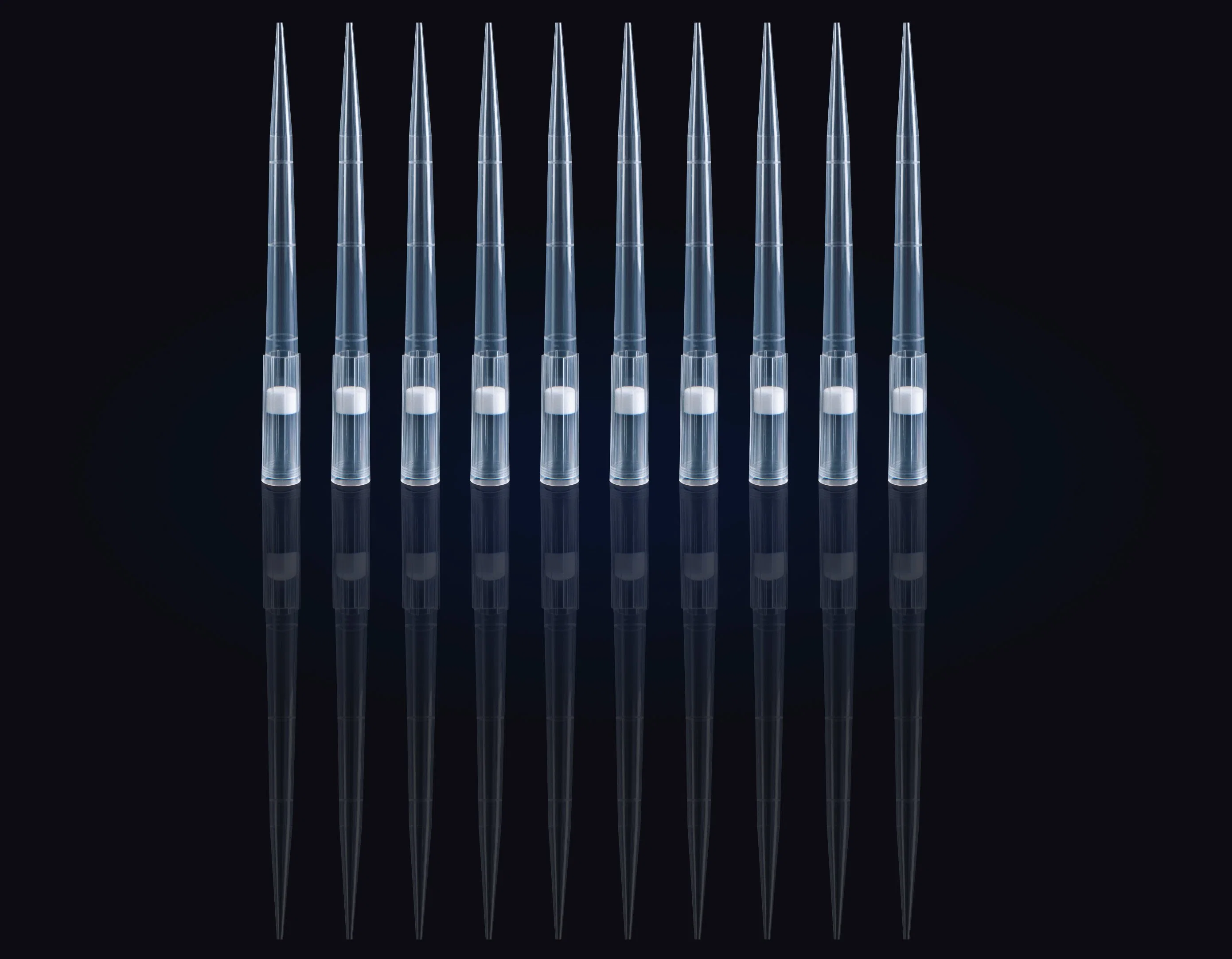 Disposable Plastic Laboratory Racked Universal Pipette Filter Tips Sterile Dnase and Rnase Free 1250UL