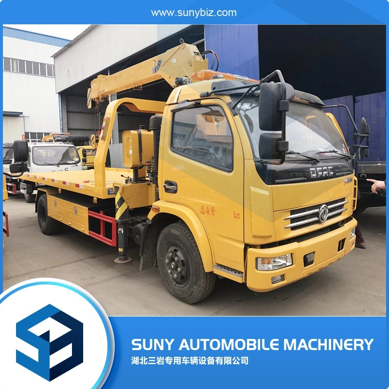 3ton 3 Tons 4ton 4tons Wrecker Flatbed Underlift Recovery Truck for Carryting Two Cars