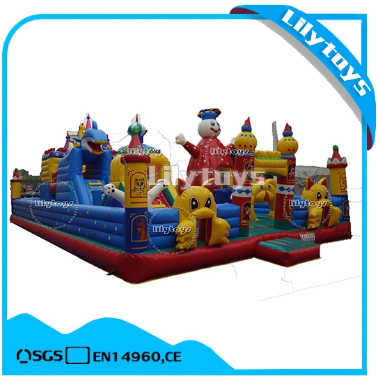 High quality/High cost performance  Large Kids Amusement Park Inflatable Fun City for Sale