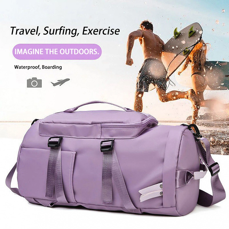 Bolsas de viaje con logotipo personalizado, impermeables, de gran capacidad, duraderas y resistentes para deporte y gimnasio, para hombre y mujer