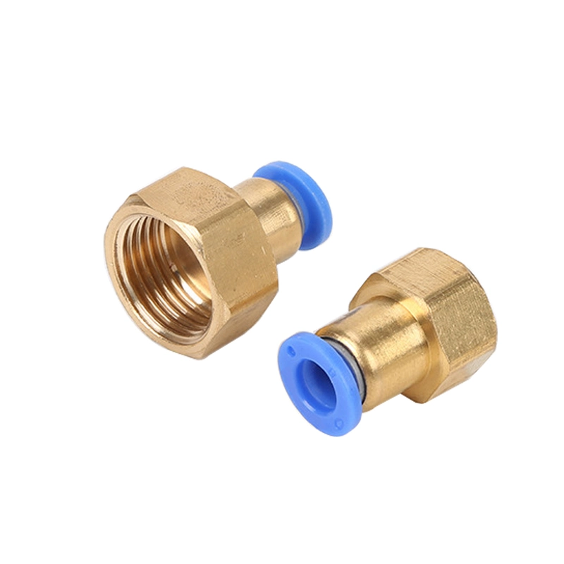 Pcf Type Female Straight Bsp Thread Threaded-to-Tube One-Touch Quick Connector Pneumatic Fittings for Airhose 4-16mm