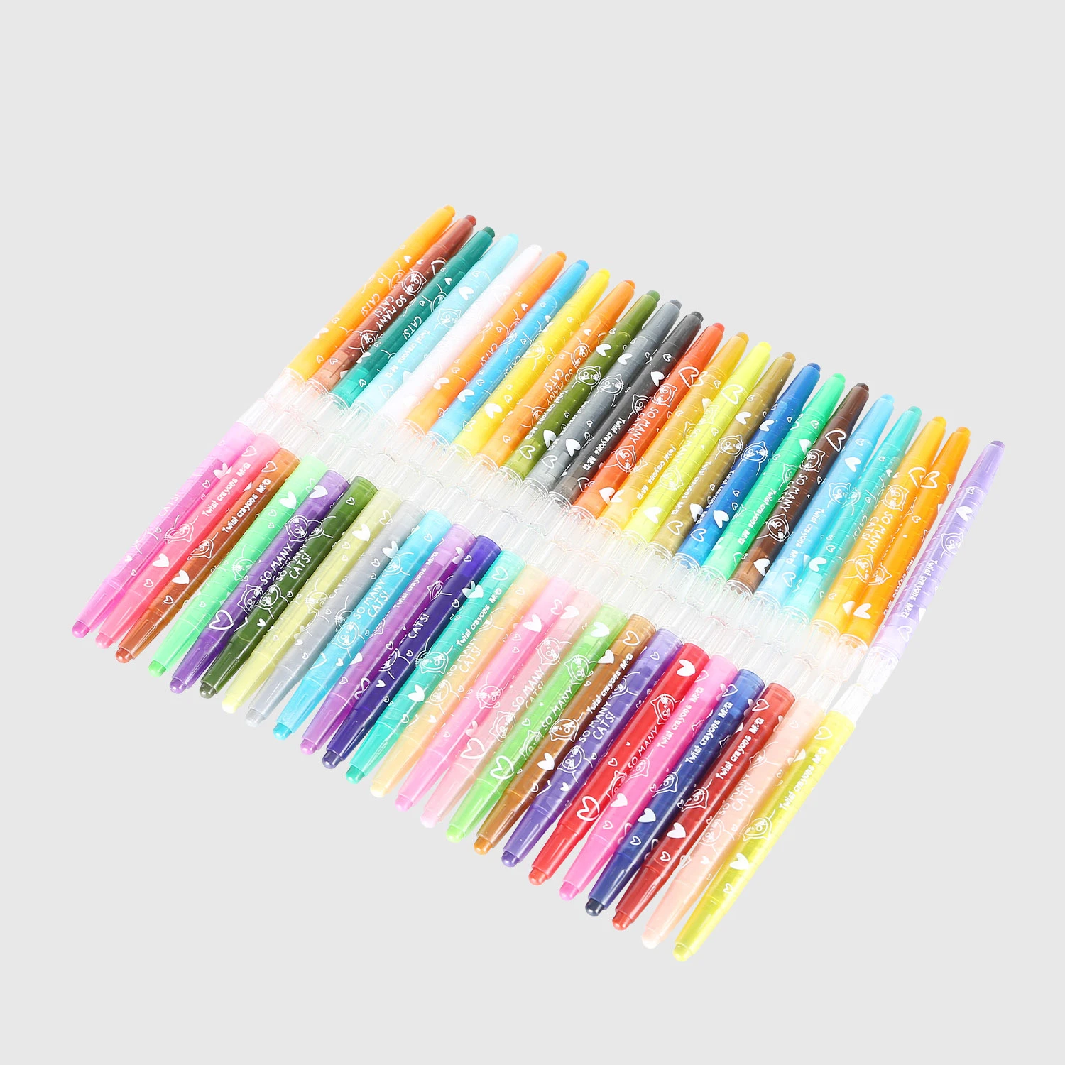 12 ou 24 couleurs Crayon de cire flexible pour le Bureau et fournitures scolaires