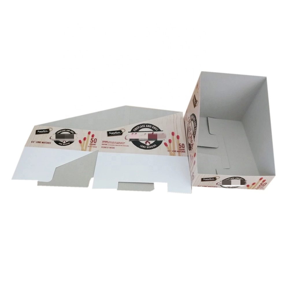 Promotional Pop Shelf Ready Packaging Tear Away Folding PDQ Counter Template Paper Cardboard Display Box