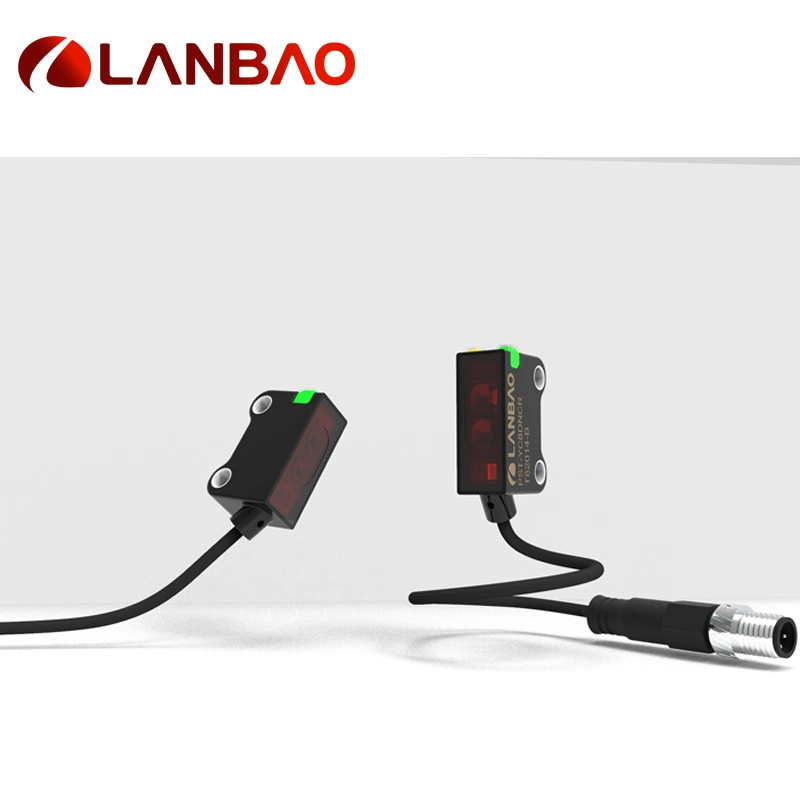 LANBAO Plaza de Miniture 10-30 VCC Supresión de fondo de protección IP67 Sensor fotoeléctrico