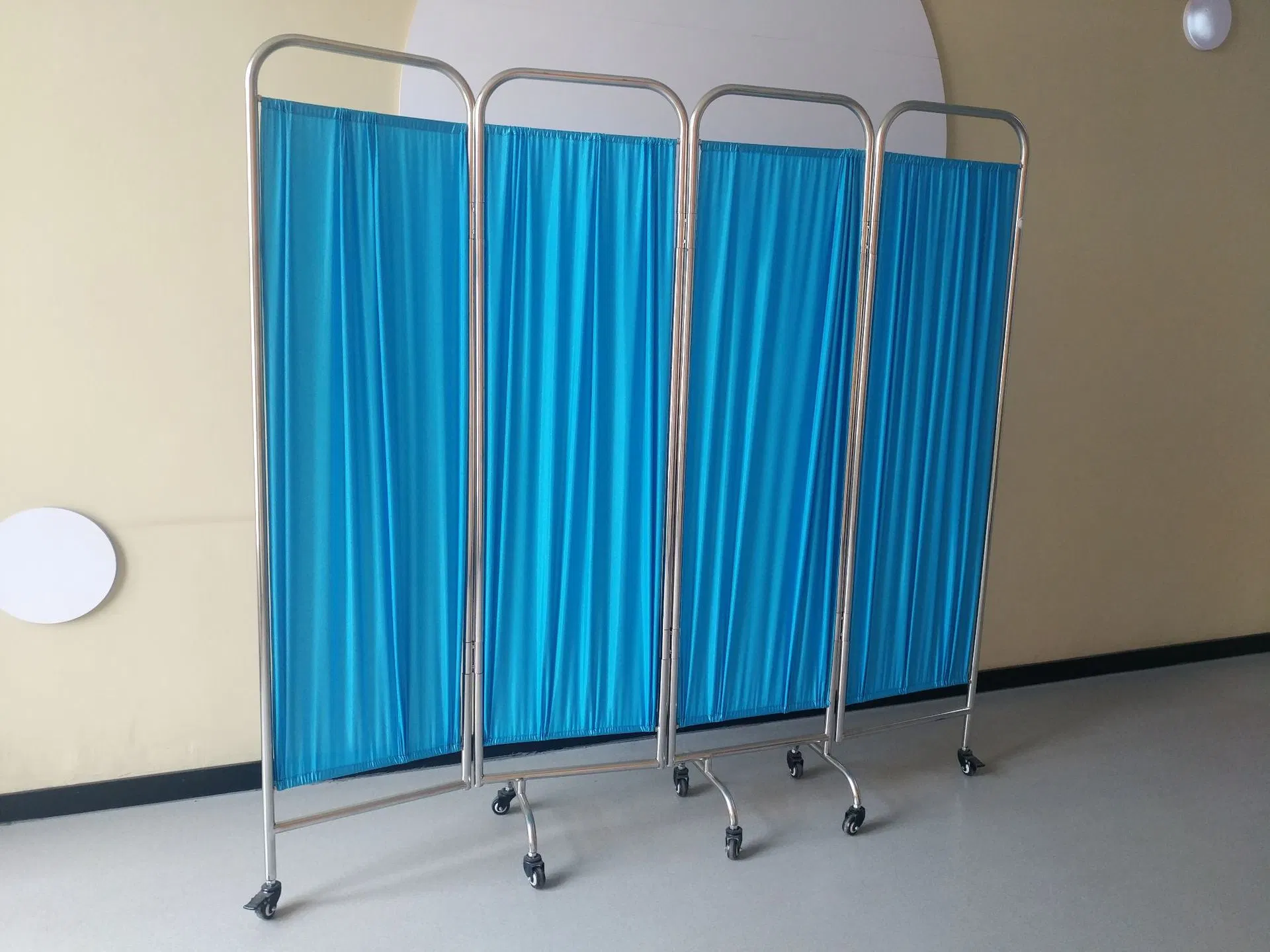 Hospital Furniture Stainless Steel Foldable Curtain Medical Ward Privacy Curtain Screens Folding Hospital Bed Curtain