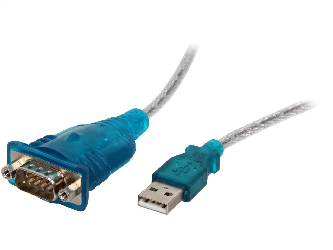 Transparent Color USB to dB9 Serial RS232 Cable