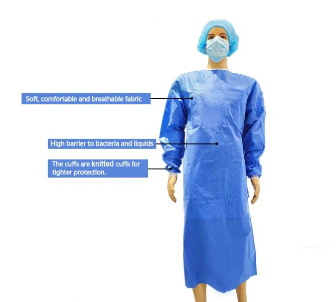 Wholesale/Supplier Non-Woven Fabric Medical Surgical Gowns SMS Surgical Isolation Custom Design Disposable Waterproof Gown