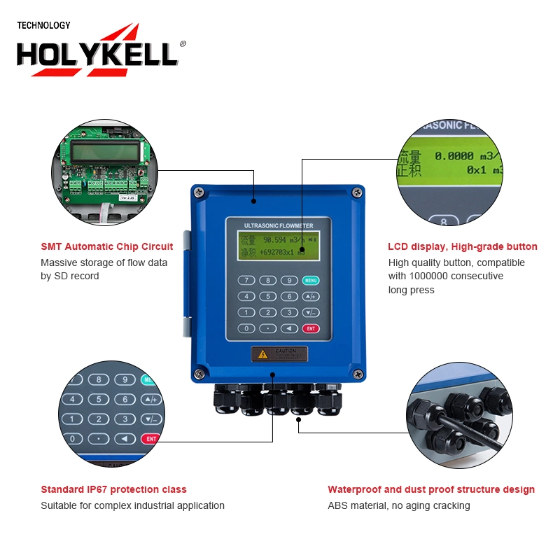 UF2000b Dn32-Dn1000mm 4-20mA Ultrasonic Flow Meter for Water