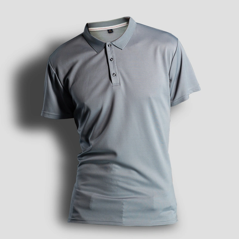 Men&prime; S Short-Sleeved T-Shirt Lapel Shirt Polyester Sports Quick-Drying Polo Shirt Advertising Cultural Shirt