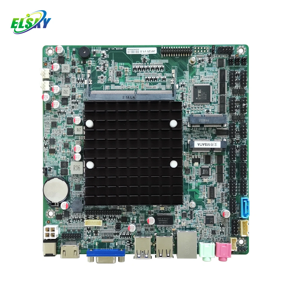 Elsky Mini-ITX Motherboard M415f mit Prozessor Celeron J4125 VGA/DP HD_Mi Lvds/Edp-Mainboard