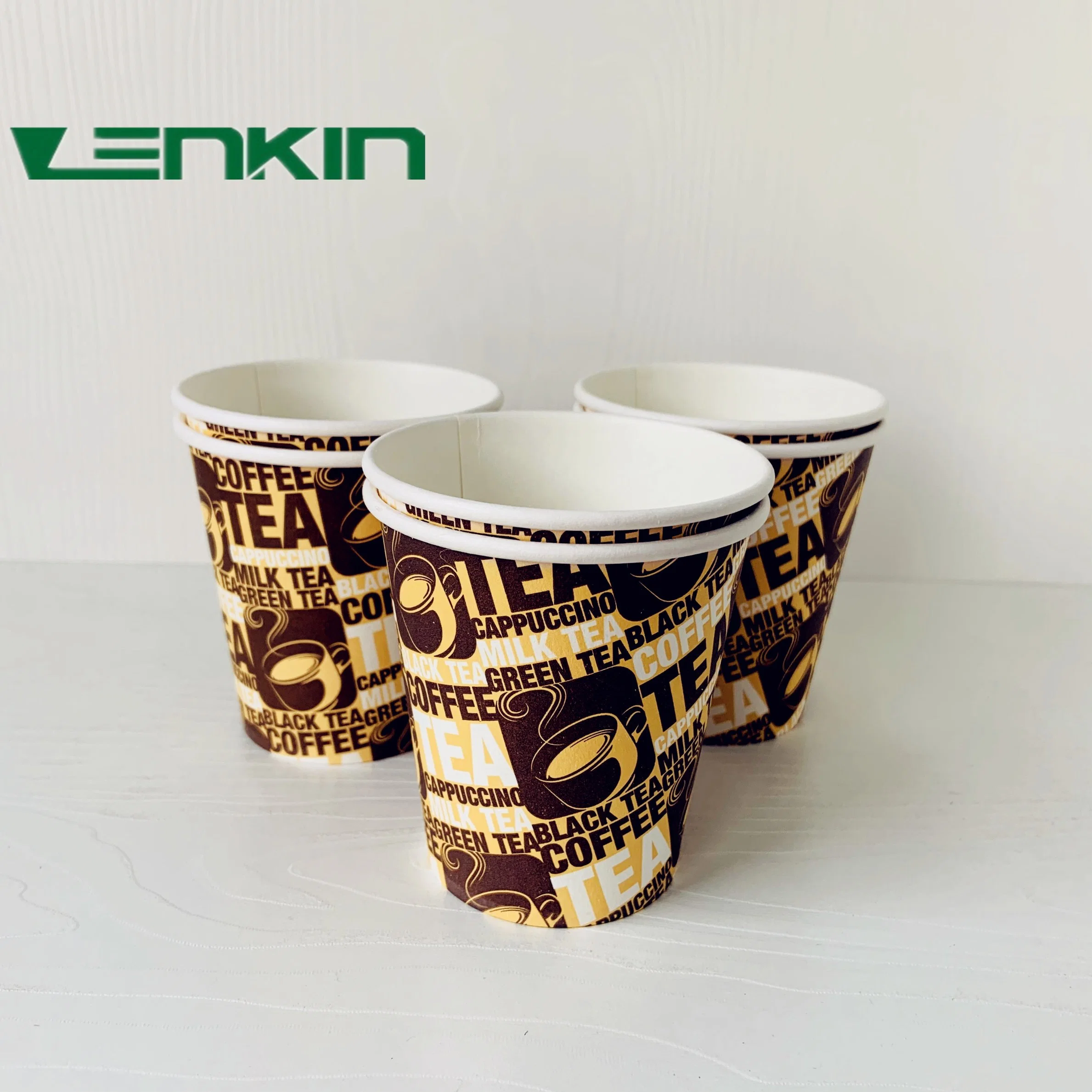 Coffee Cups Paper Disposable Green White Hot Wall Item Style Sets Tea Color Alternative DIN