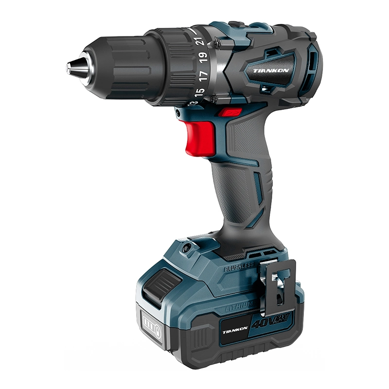 New 40V Brushless Cordless Drill with 13mm Keyless Chuck