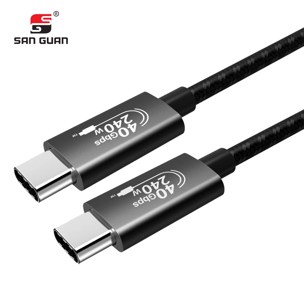 Nuevo 3m 10pies USB4 Gen3 Cable coaxial de 100 W, carga Pd Thunderbolt 4 40Gbps Usbc para Thunderbolt4 Tbt3 fábrica certificada ISO9001