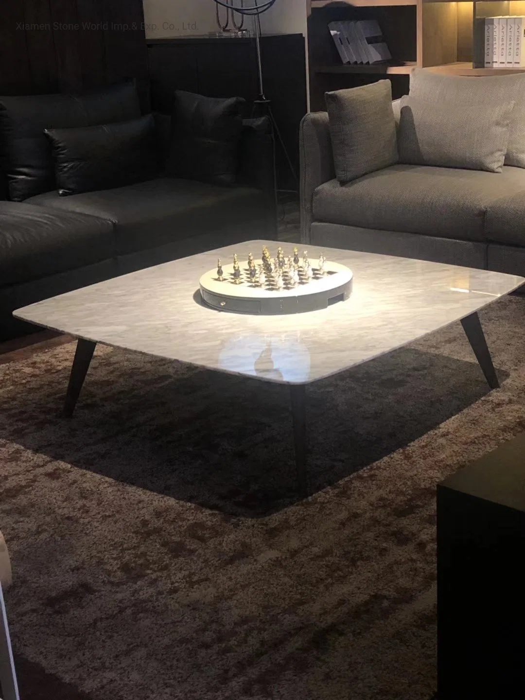 Металлокерамические камень нового стиля современный роскошный диван столе кофейный столик для гостиной мебель