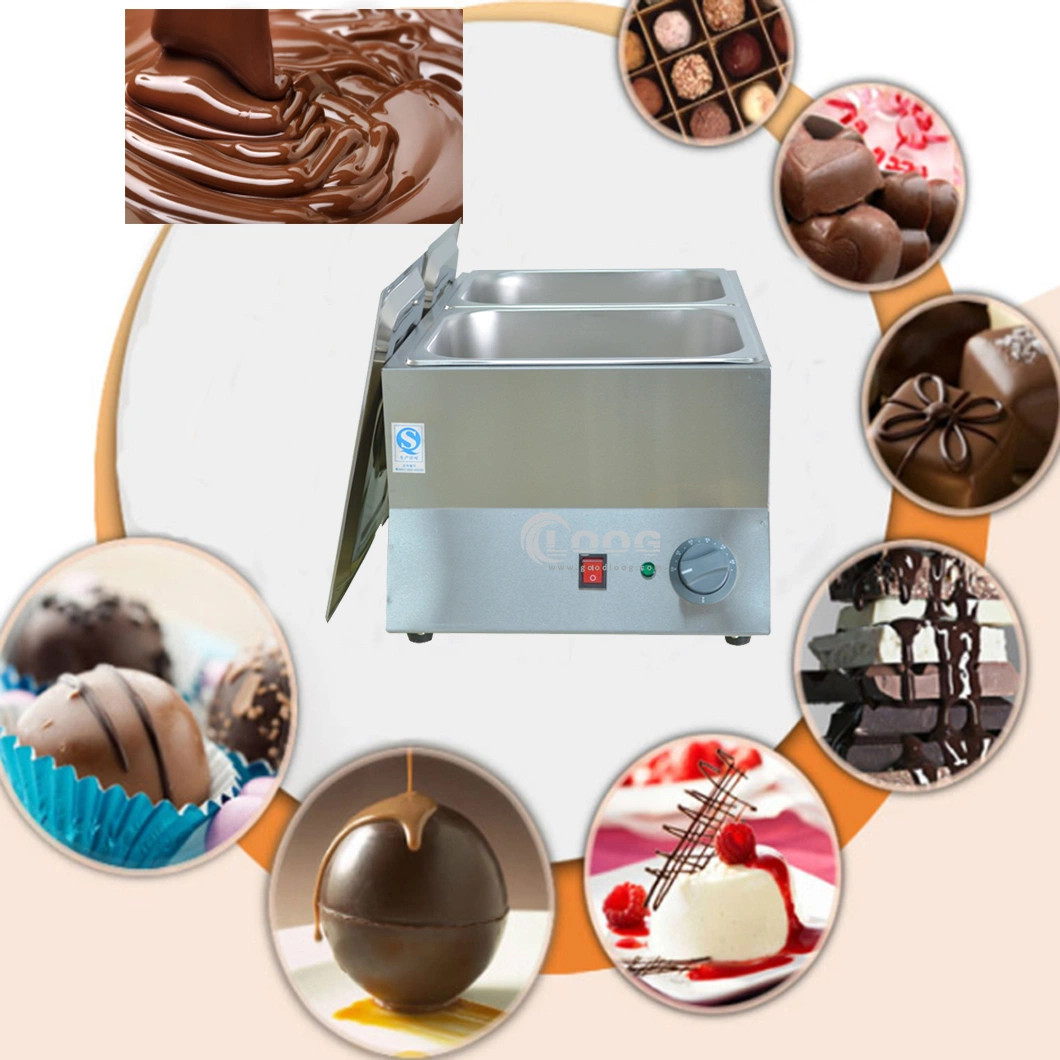 Double Tanks Stainless Steel Chocolate Warmer Machine Chocolate Melting Tanks Electric Chocolate Tempering Machine