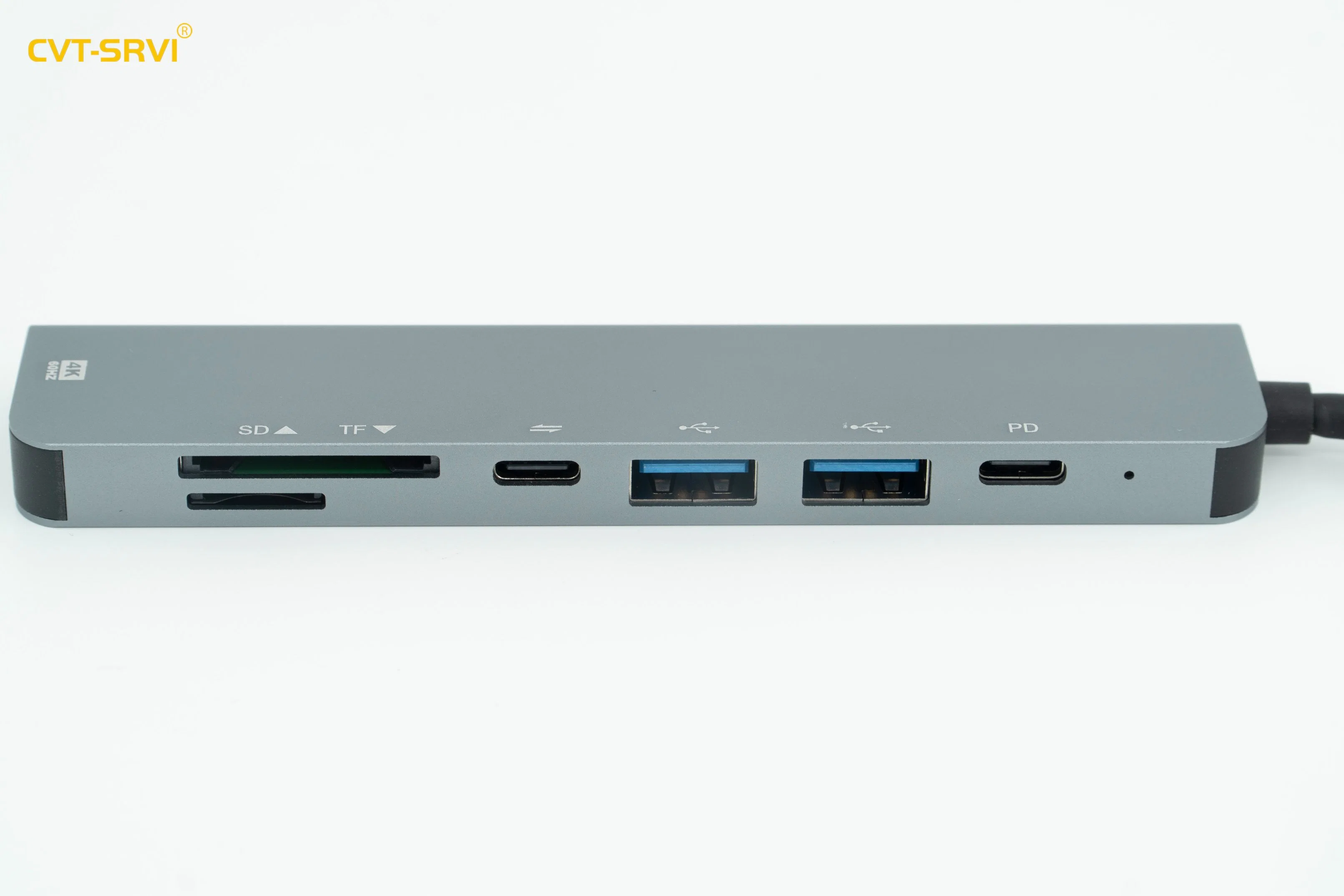 Multiport multifonction 7 ports USB Hub 3.0 séparateur 7 pouces 1 adaptateur Type C 3.0 Station d'accueil 7 en 1 Concentrateur USB C.