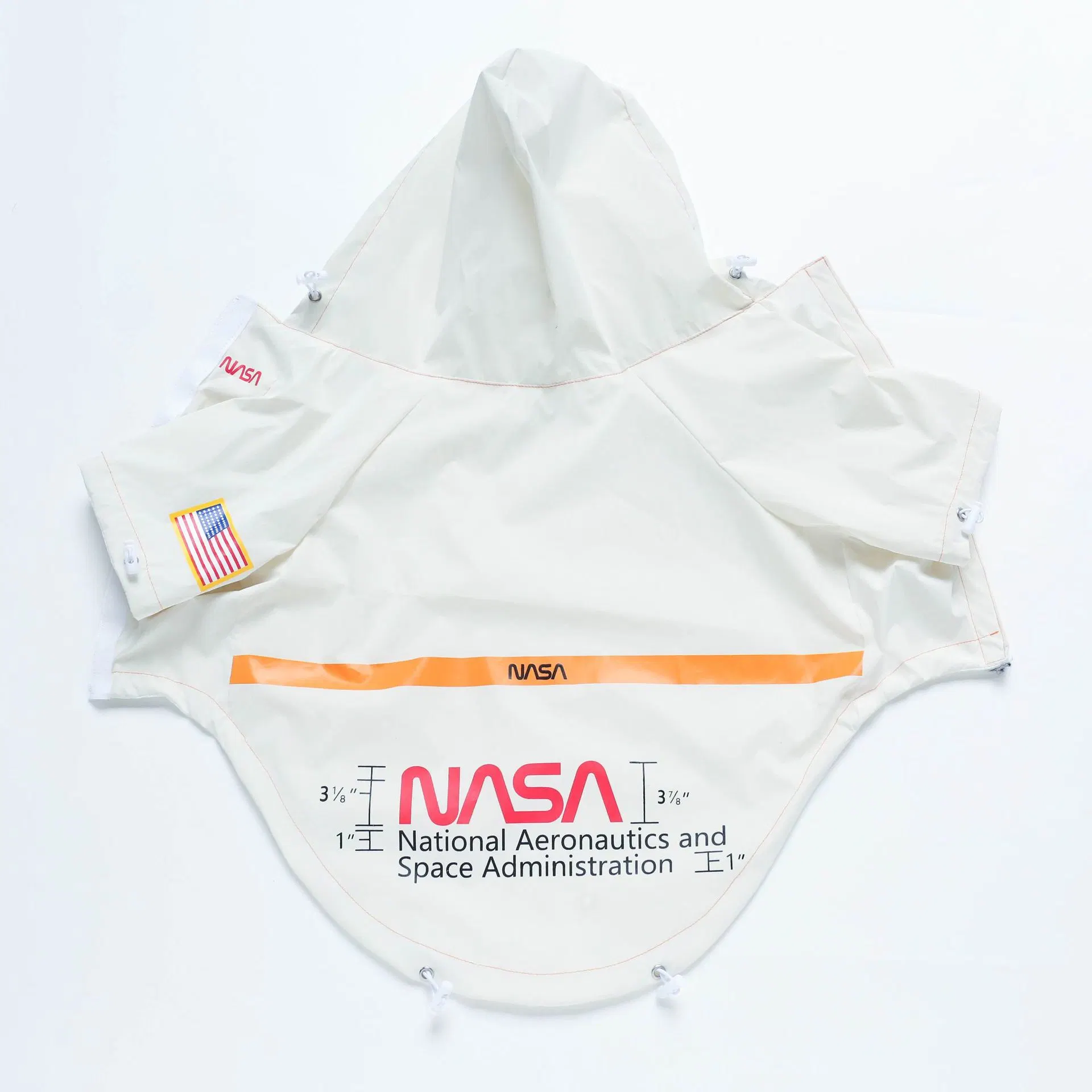 La bandera americana ligera de alta visibilidad traje espacial de NASA cachorro reflectante chaqueta impermeable